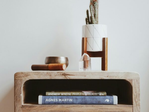Bergen Fluted Wood Side Table