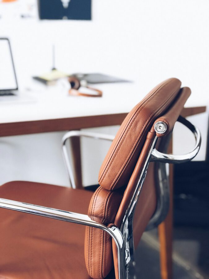 Oslo High-Back Swivel Office Chair - Charcoal Wool